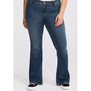 Torrid Denim Blue Jeans Super Stretch Luxe Slim Bootcut Plus Size 24 24S